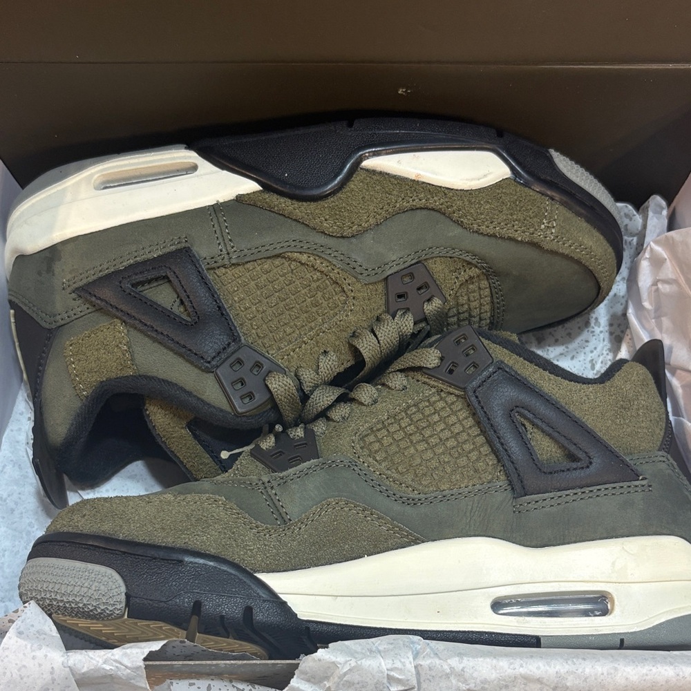 Jordan Athletic Shoes in Olive and Black